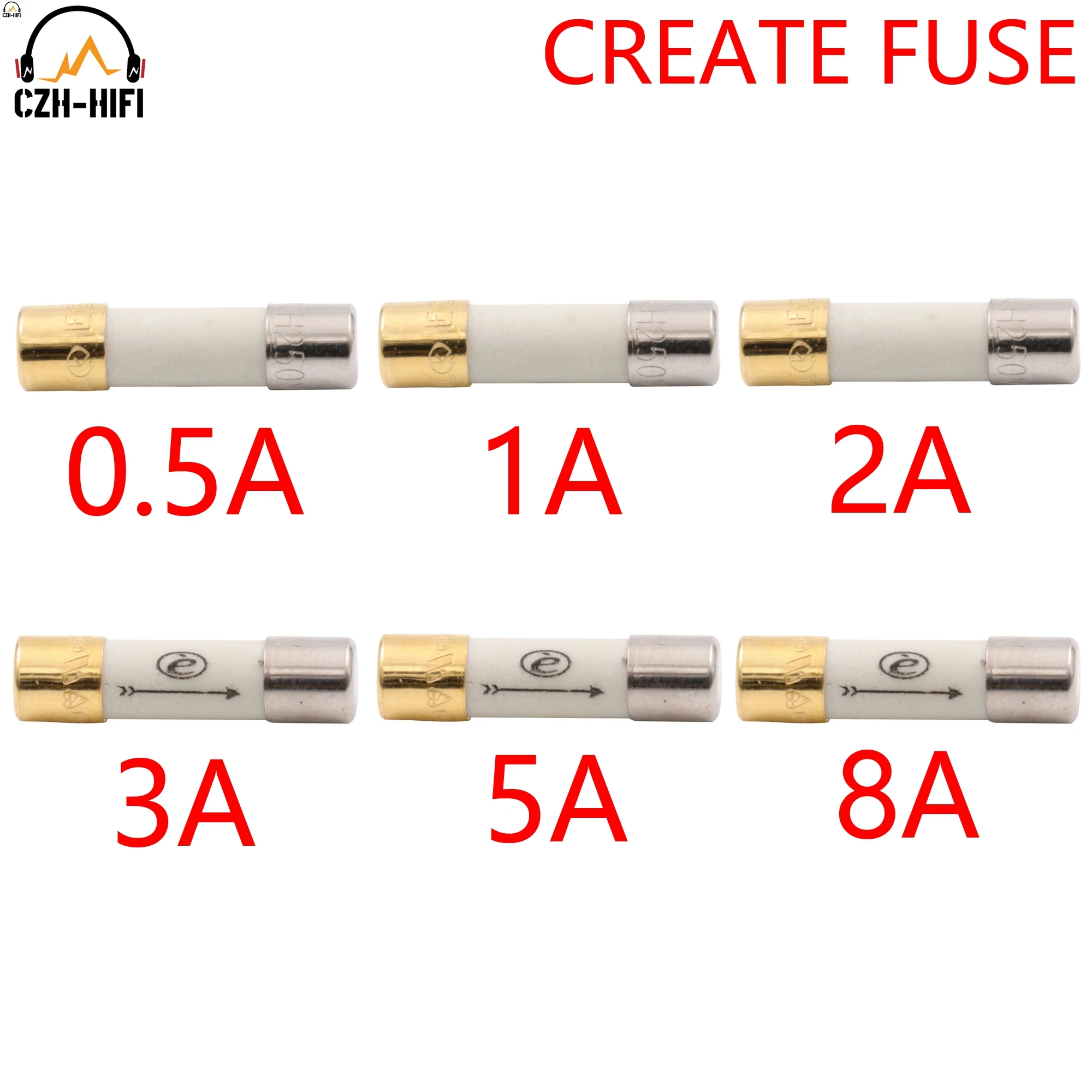 1PC SICHERUNG FUZE Erstellen Audio 5x20mm Nano Legierung Langsam Blow Sicherung für Audio Verstärker CD-Player Plattenspieler DAC Vorverstärker Lautsprecher HiFi DIY Image