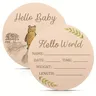 Baby-Ankündigung zeichen Hallo Welt Neugeborenes Zeichen Baby-Geburts-Ankündigung zeichen