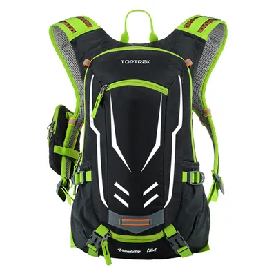 Toptrek Fahrradrucksack 18L Ultraleicht Fahrrad Rucksäcke mit Regenschutz und Helmabdeckung Trinkrucksack Wasserdicht Radsport Rucksack Sportrucksack Hydration Rucksack für Herren MTB