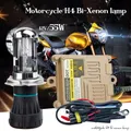 55W Motorrad H4 Bi-xenon HID Scheinwerfer H4-3 Hallo/Low Lampen Front Licht Scheinwerfer