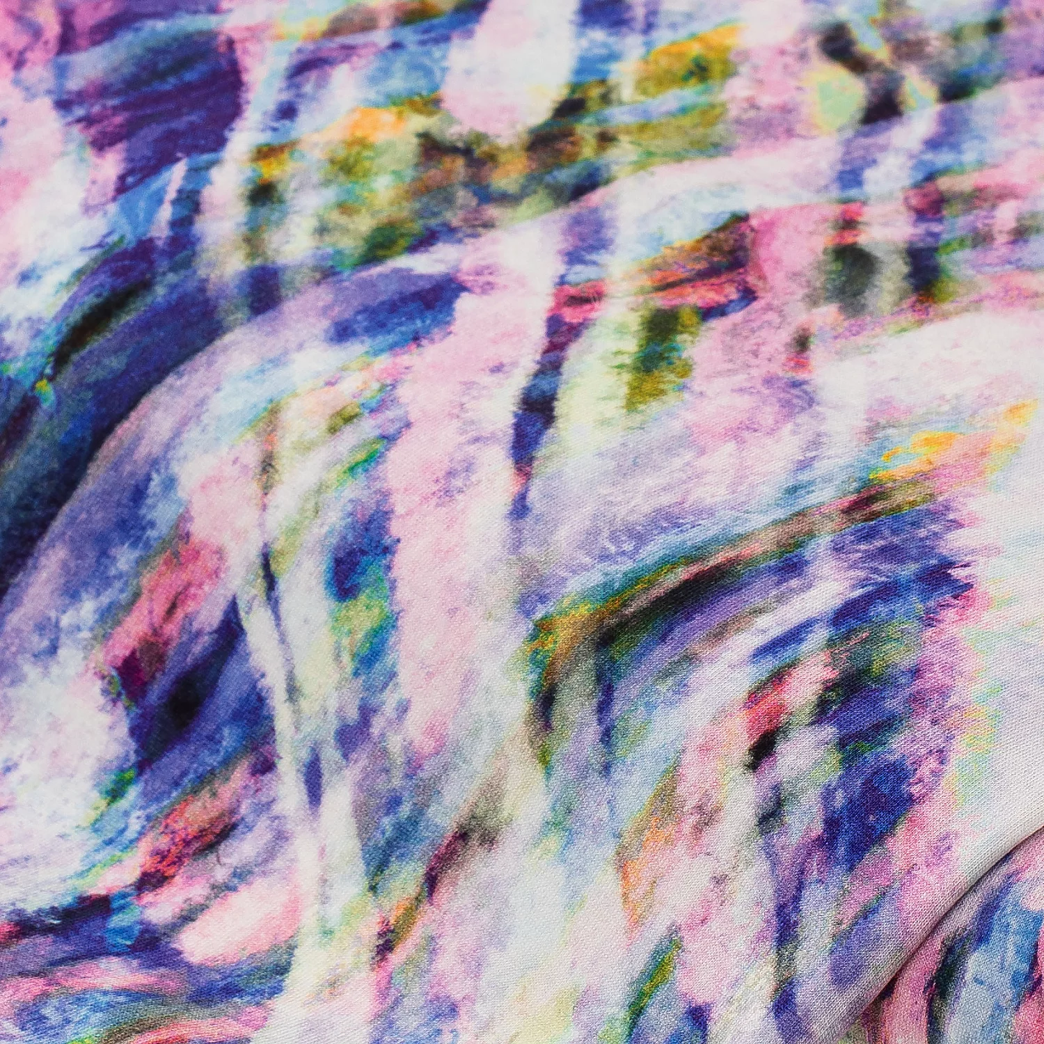 Baumwoll-Modal-Jersey Batik, blau/rosa