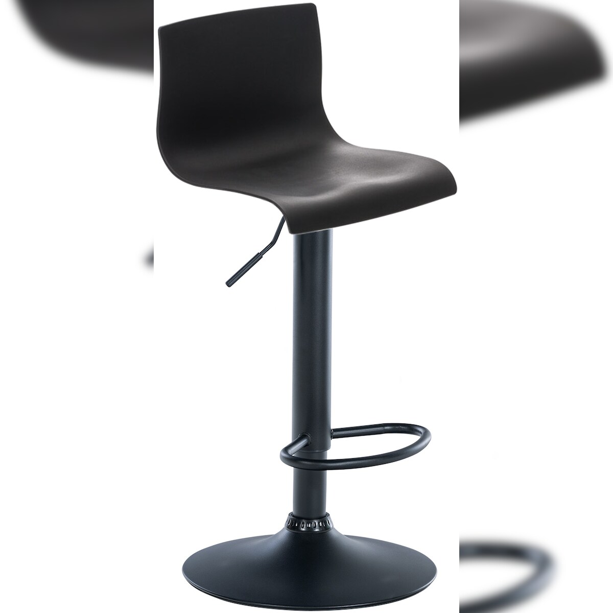 CLP Barhocker Hover Kunststoff schwarz/Metall matt schwarz Image