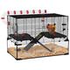 PawHut Hamster Cage w/ Tunnels, Tubes, Ramps, Platforms, Hut, 78.5 x 48.5 x 57cm, none