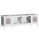 Pawhut Rabbit Hutch and Separable Guinea Pig Cage - Grey, none