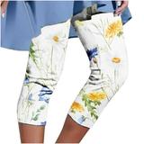 Vintage Capri Leggings for Women Slim Legging Yoga Pants Sports Elastic Cropped Pants Fashion Compression Legging