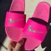 Nike Shoes | Brand New Nike Kawa Slides. Women’s Size 8 Customized W/ Swarovski Crystals. | Color: Pink | Size: 8