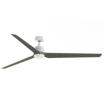 Fanimation Triaire Custom 84 Inch Ceiling Fan with Light Kit - FPD8515MWW-84WEW-LK