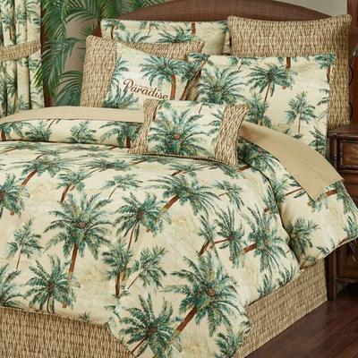 Palmetto Comforter Set Multi Warm, California King, Multi Warm