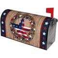 American Flag Star Patriotic Mailbox Cover Magnetic 4th of July Independence Day Mailbox Cover Standard Size 21 x 18 In Farmhouse Rustic Welcome Post Box Cover Wraps Garden Yard Home Decor for Outdoor