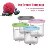 BAETEUY 4Pcs Ice Cream Pints Cup Replacement for Cerami Breeze Containers Cups Compatible with NC299AM C300s Series Creamy Ninja Breeze Ice Cream Maker