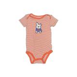 Just One You Made by Carter's Short Sleeve Onesie: Orange Stripes Bottoms - Size 12 Month