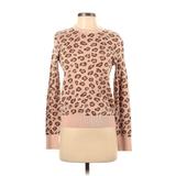 Ann Taylor Factory Pullover Sweater: Tan Animal Print Tops - Women's Size Small Petite