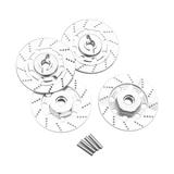 Rushawy 4 Pieces RC Brake Disc 12mm for DIY Modified Parts 1:10 RC Truck Hobby Model Argent
