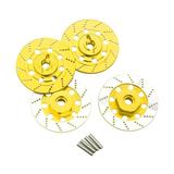 shamjina 4 Pieces RC Brake Disc 12mm for DIY Modified Parts 1:10 RC Truck Hobby Model gold