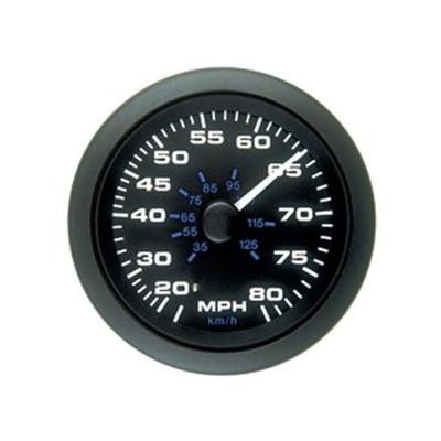 Sierra International Premier Pro 3in Speedometer Kit - 80 Mph Pitot Type Black 62723P