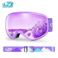 Findway Ski brille Kinder Anti-Fog 100% UV-Schutz für 3-10 Jahre alte Jungen/Mädchen Skifahren
