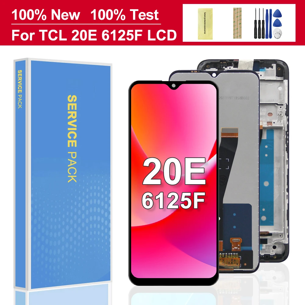 6,52 "Für TCL 20E LCD Display Touchscreen Rahmen Digitizer Montage Ersatz Für TCL 20 E 6125F, 6125D, 6125H Bildschirm Image