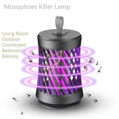 Moskitos Killer Lampe USB angetrieben Mos-Moskito Trap indoor wiederauf ladbare Mücken fangen Licht Lampe Saug ventilator Graugrün leise