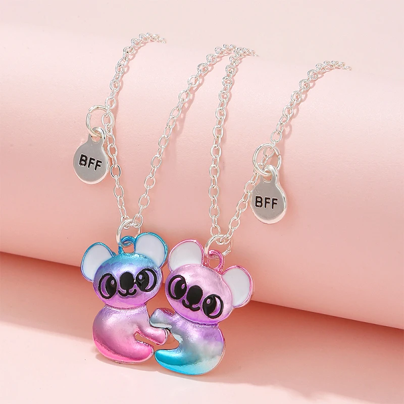 2 pezzi/set simpatico ciondolo orso koala migliori amici sorella BFF collana gioielli di amicizia regalo per ragazze