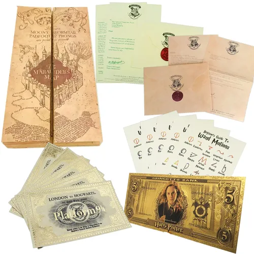 Karte von Hogwarts Schule Cosplay Requisiten Schule der Hexerei und Zauberei Schatz Ticket Brief