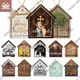 Putuo Decor-Plaque en bois de Jésus pour la décoration de la maison petite maison signe du