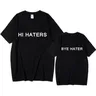 Hi Haters Bye Haters Y2k t-shirt grafica Streetwear divertente lettera stampata top per uomo/donna