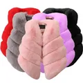 Neonate gilet in pelliccia sintetica completi natale inverno gilet per bambini cappotto caldo per