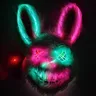 Masque LED Shoous Bloody Rabbit Halloween Horror Bunny Mask Carnival Party Cosplay Horror fur s