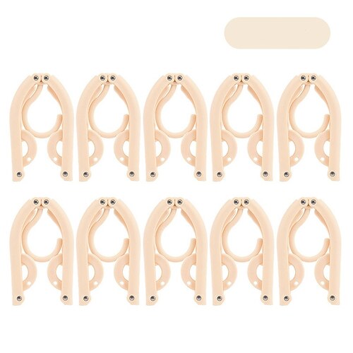 faltbarer Reisekleiderbügel - tragbar und multifunktional für Reisen, Geschäftsreisen, mit Clips für vielseitigen Einsatz Image