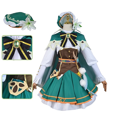 Elementar-Saga Venti Anime Cosplay Kostüm Outfits Cosplay-Anzüge Karneval Maskerade Kostüm Für Damen Erwachsene Image