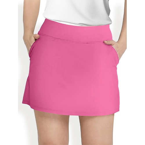 Damen Tennisröcke Golf-Röcke Dunkelrosa Schwarz Weiß Sonnenschutz Tenniskleidung Damen-Golfkleidung, Kleidung, Outfits, Kleidung Image