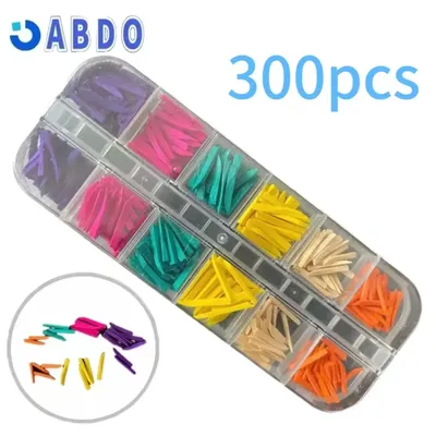 Dental 300pcs/Set Disposable Restoration Interdental Composite Contoured Wood Wooden Wedges