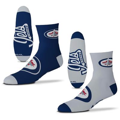 For Bare Feet Winnipeg Jets 2er-Pack viertellange Team-Socken für Herren