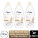 Dove Body Wash Silk Glow Moisturising for Silky Soft Skin, 3x450ml