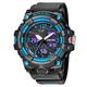 Men's Watches Sports Outdoor Waterproof Military Watch Analog Digital Sport Watch Electronic Tactical Army Watches for Men Date Multi Function LED Alarm Stopwatch,Black Blue