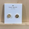 Kate Spade Jewelry | Kate Spade Earrings Yellow Gold Tone Spade Pave Halo Stud New | Color: Gold/White | Size: Os