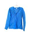 Columbia Jackets & Coats | Columbia Womens Lapis Blue Omni-Tech Waterproof Packable Rain Jacket Size Medium | Color: Blue | Size: M