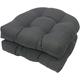 AALLYN Garden Wicker Chair Cushion - 19" X 19", Waterproof Outdoor Seat Cushion Set of 2, Fade Resistant Patio Wicker Seat Cushions for Patio Furniture(Color:Dark Grey)