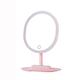 GaRcan Makeup Mirror Dressing Mirror Makeup Mirrors LED Power Illuminated Mirror Touch Screen HD Tabletop Mirrors with 8X Magnifying Mirror and USB Power Cord Beauty Mirror (Color : White) (Pink)