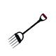 RENHUAVOY Garden Fork Heavy Duty for Digging, Gardening Hollow Hoe Cultivating All Types of Soil | Garden Pitchfork Tool for Gardening & Digging-A