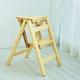 BAOLINXINL Ladder Stool Solid Wood Household Ladder Folding Two-step Ladder Multi-function Ladder Stool Stair Chair Indoor Climbing Small Ladder Step stool (Color : Yellow) (Yellow)