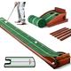 Golfguru Putting Green 9.6ft Golf Putting Mat with Automatic Ball Return Track & Putting Mirror, Indoor Putting Greens for Home with Thickened Wrinkle-Free Crystal Velvet (No Backstay)