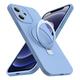 Designed for iPhone 12 Case with Magnetic Invisible Stand Compatible with MagSafe Military-Grade Protection Shockproof Silicone iPhone 12 Phone Cases for Women Men 6.1'' 2020,Blue, Mother Gift