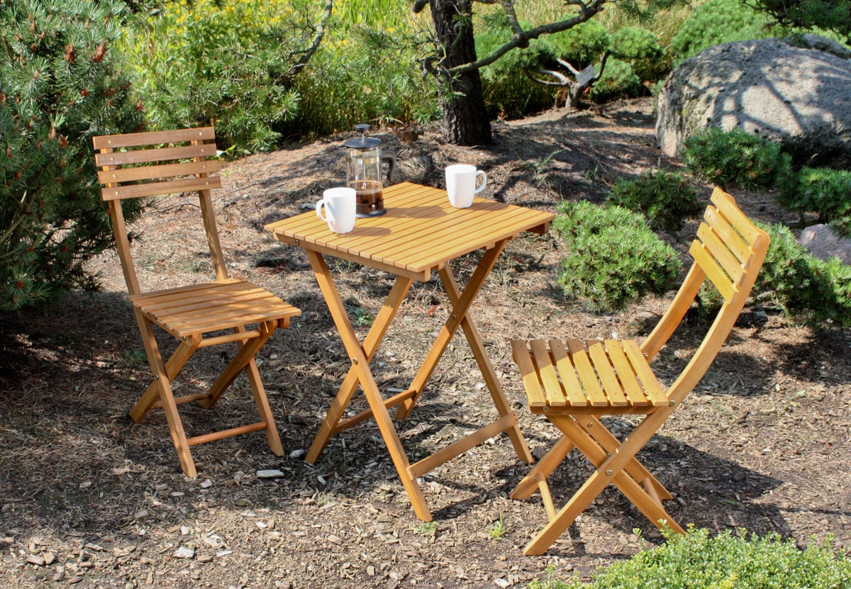 Gartentisch GARDEN PLEASURE "Balkontisch »ALAMEDA«, TOPSELLER", braun (braun, braun, braun), B:55cm H:72cm T:55cm, Tische, Gartentisch, BxTxH: 55x55x72 cm, klappbar Image