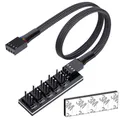 Hub ventola PWM da 1 a 5 vie Raffreddamento CPU PC Ventola 4 PIN/3PIN Cavo di alimentazione Hub Splitter Adattatore Ventole per case di raffreddamento per computer desktop