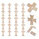20 Sätze Kreuz Ornament Holz Handwerk Anhänger Geschenk Tasche geformt Dekor Dekoration Holz