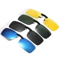 Hoch klappbare Sonnenbrille mit Clip-On polarisierte Sonnenbrille Metall clip randlose Sonnenbrille