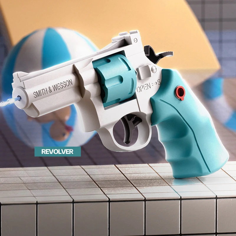 Revolver Wasser pistole mechanische kontinuierliche Wasser pistole Spielzeug im Freien Wasser und Strand Spielzeug Kinder Weihnachts geschenke Image