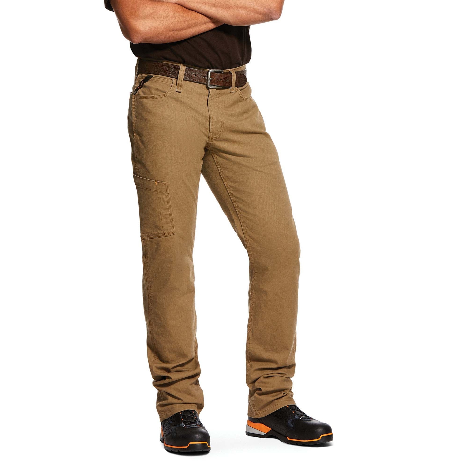 Ariat Men's Rebar M4 Relaxed Durastretch Made Tough Straight-Leg Pant (Size 33-34) Field Khaki, Cotton,Spandex