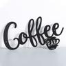 1pc Coffee Hanging Wall Sign, Metal Wall Decor, Coffee Cup Wall Decor, Black Wall Art For Coffee Bar
